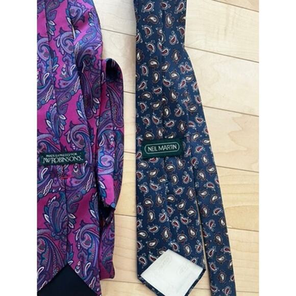 Lot of paisley colorful men's ties from Nordstrom, JW Robinson, XMI and N Martin - Picture 4 of 13